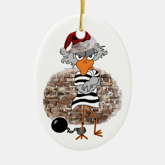 Weihnachten Gefängnis Keramisch Ornament (Voorkant)