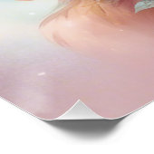 Weihnachten in pink: Rentier mit rosa Weihnachtssc Perfect Poster (Hoek)