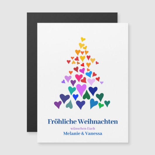 Weihnachten Minimal Magnetisch Pride (Voorkant / Achterkant)