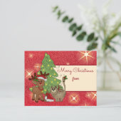 Weihnachten mit Katze Postkarte Briefkaart (Staand voorkant)