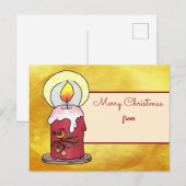 Weihnachten mit Kerze Postkarte Briefkaart (Voorkant / Achterkant)