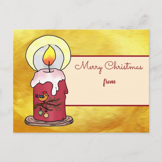 Weihnachten mit Kerze Postkarte Briefkaart (Voorkant)