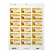 Weihnachten mit Kerze Postkarte Etiket (Full Sheet)