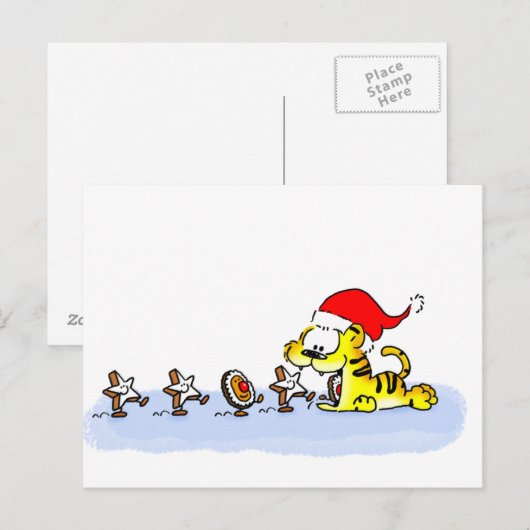 Weihnachten mit Kuscheltiger Briefkaart (Voorkant / Achterkant)