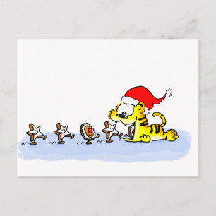 Weihnachten mit Kuscheltiger Briefkaart