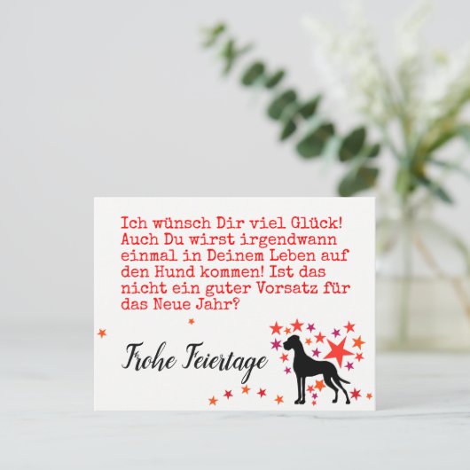 Weihnachten mit Neujahrsvorsatz Briefkaart (Staand voorkant)