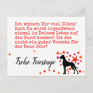 Weihnachten mit Neujahrsvorsatz Briefkaart