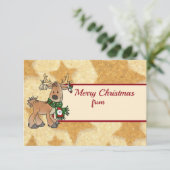 Weihnachten mit Ren RSVP Kaartje (Staand voorkant)