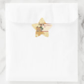 Weihnachten mit Ren Ster Sticker (Tas)