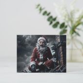 Weihnachten mit Santa Claus bösem Zwilling Briefkaart (Staand voorkant)