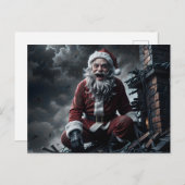 Weihnachten mit Santa Claus bösem Zwilling Briefkaart (Voorkant / Achterkant)