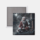 Weihnachten mit Santa Claus bösem Zwilling Magneet (Voorkant / Achterkant)