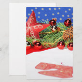 Weihnachtliches Motiv Briefpapier (Voorkant / Achterkant)