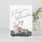 Weihnachts Karte mit Pferdebild, Pferdegeschenk Kaart (Staand voorkant)