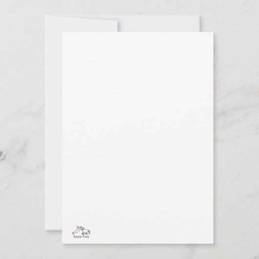 Weihnachts Karte mit Pferdebild, Pferdegeschenk Kaart (Achterkant)