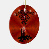 Weihnachts Ornamente mit Sterne auf blau Keramisch Ornament (Rechts)