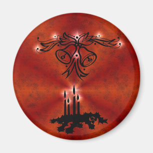Weihnachts Ornamente mit Sterne auf rot Magneet