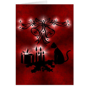 Weihnachts Ornamente mit Sterne und Katze