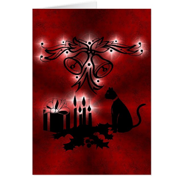 Weihnachts Ornamente mit Sterne und Katze (Voorkant)