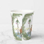 Weihnachts Pappbecher mit Pony, Tischgeschirr Papieren Bekers (Rechts)