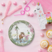 Weihnachts-Pappteller mit süssem Pony Papieren Bordje (Feest)