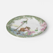 Weihnachts-Pappteller mit süssem Pony Papieren Bordje (Gekanteld)