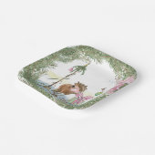 Weihnachts-Pappteller mit süssem Ponybild Papieren Bordje (Gebogen)