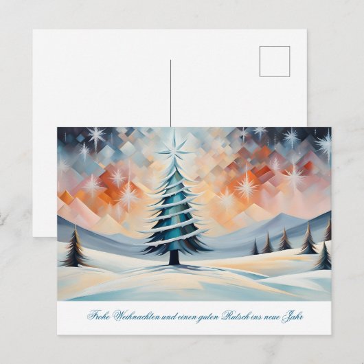 Weihnachtsbaum 1 briefkaart (Voorkant / Achterkant)