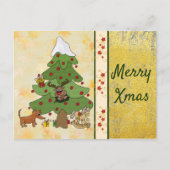 Weihnachtsbaum mit Hund Briefkaart (Voorkant)