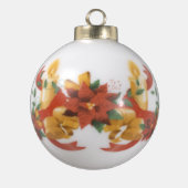 Weihnachtsbaumkugel mit Bild und Glockenmotiv Keramische Bal Ornament (Achterkant)