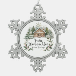 Weihnachtsbaumschmuck Schneeflocke Ornament Zinn