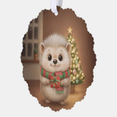 Weihnachtsdekoration mit weichem Igel zum Aufhänge Ornament Kaart (Links)