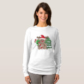 Weihnachtselch mit Zuckerstange T-shirt (Voorkant volledig)