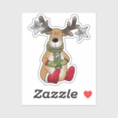 Weihnachtselch sticker (Vel)