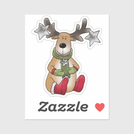 Weihnachtselch  sticker (Vel)