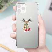 Weihnachtselch  sticker (Telefoon)