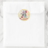 Weihnachtselefant mit Gold Ronde Sticker (Tas)