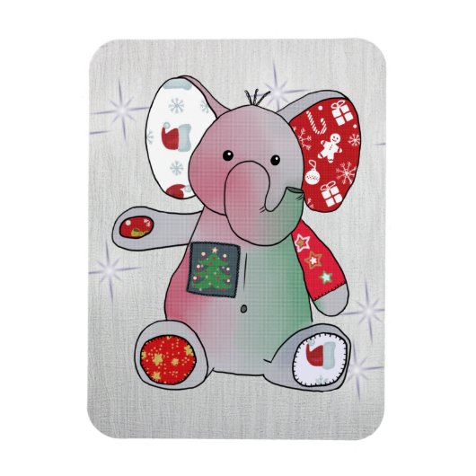Weihnachtselefent Magneet (Verticaal)
