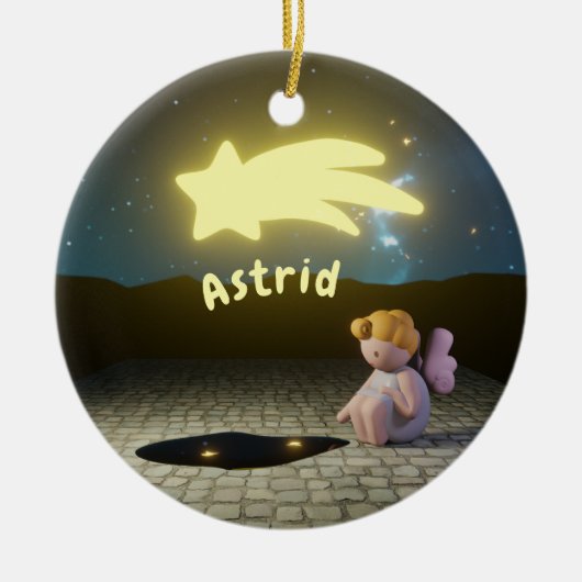 Weihnachtsengel Keramisch Ornament (Voorkant)