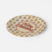 Weihnachtseule Papieren Bordje (Gekanteld)