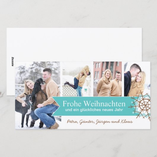 Weihnachtsfoto-Karten Feestdagenkaart (Voorkant / Achterkant)