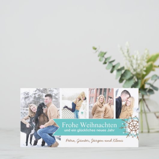 Weihnachtsfoto-Karten Feestdagenkaart (Staand voorkant)
