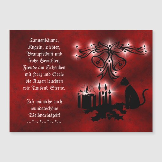 Weihnachtsgedicht Deutsch, voeg Jouw tekst toe (Voorkant)