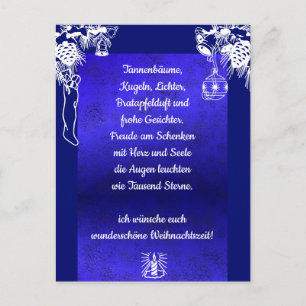 Weihnachtsgedicht Deutsch, voeg Jouw tekst toe Briefkaart
