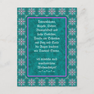Weihnachtsgedicht Deutsch, voeg Jouw tekst toe Briefkaart
