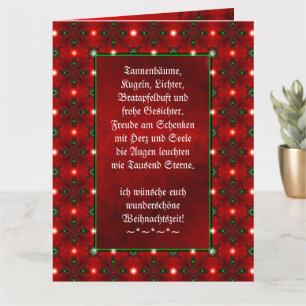 Weihnachtsgedicht Deutsch, voeg Jouw tekst toe Kaart
