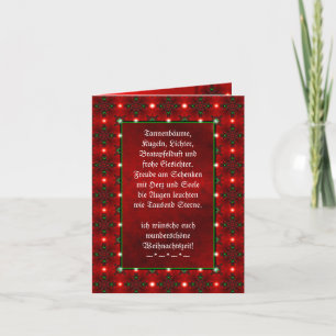 Weihnachtsgedicht Deutsch, voeg Jouw tekst toe Kaart