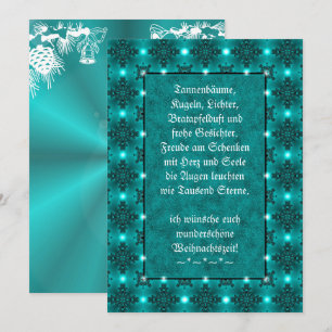 Weihnachtsgedicht Deutsch, voeg Jouw tekst toe Notitiekaartje