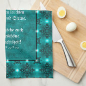 Weihnachtsgedicht Deutsch, voeg Jouw tekst toe Theedoek (Quarter Fold)
