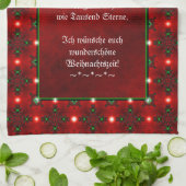 Weihnachtsgedicht Deutsch, voeg Jouw tekst toe Theedoek (Gevouwen)